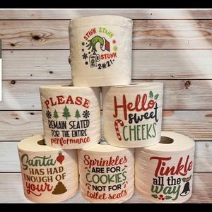 Gag gifts toilet paper.